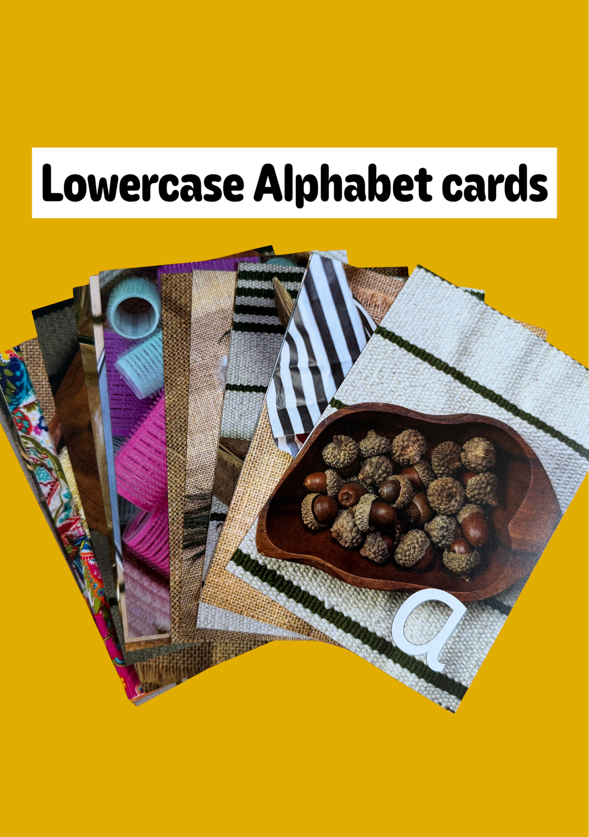 Loose Parts Alphabet Cards (lower case) - Printed (A6)