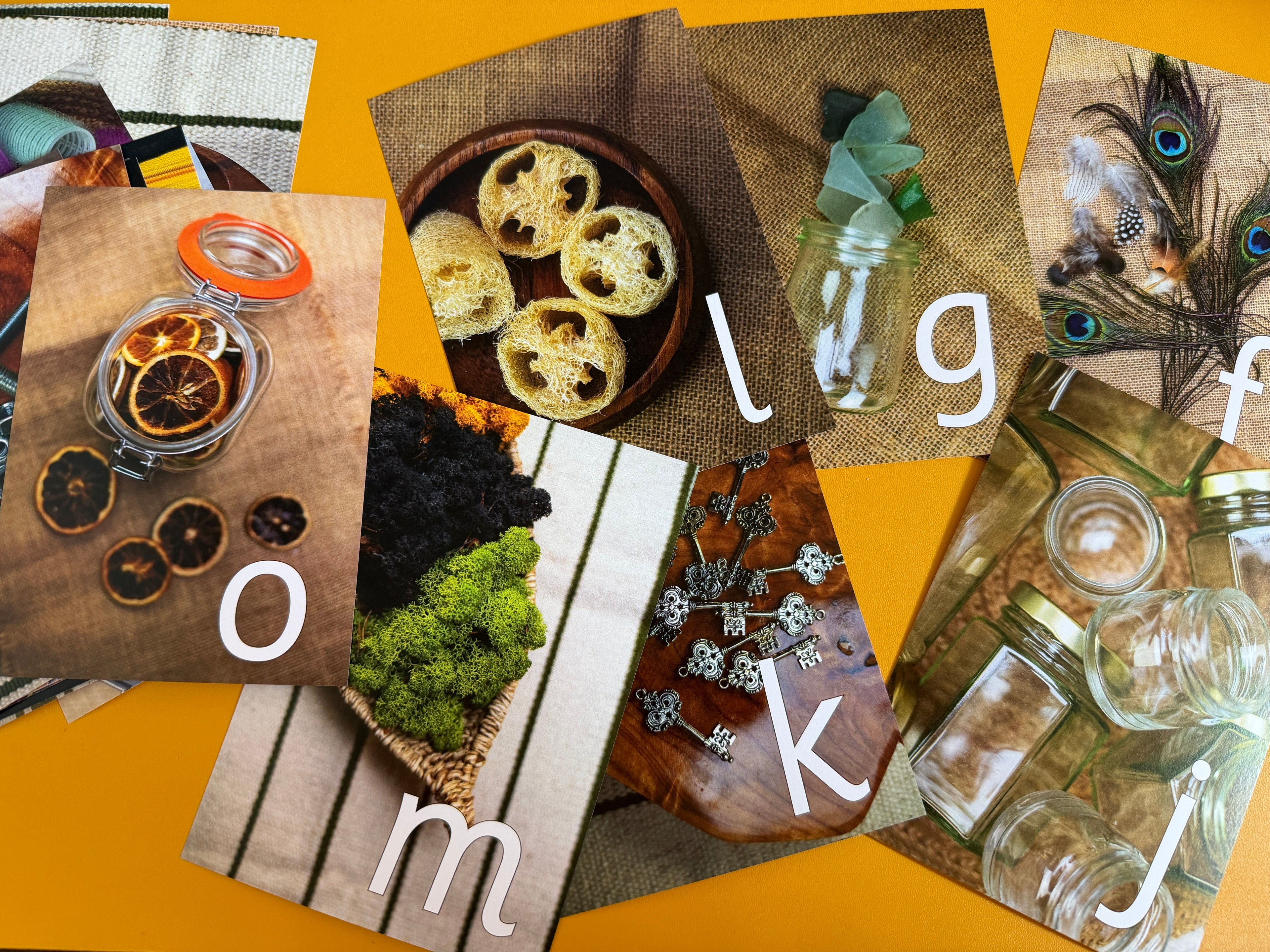 Loose Parts Alphabet Cards (lower case) - Printed (A6)