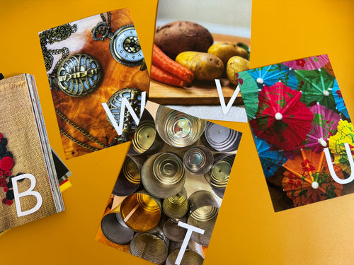 Loose Parts Alphabet Cards (UPPER case) - Printed (A6)